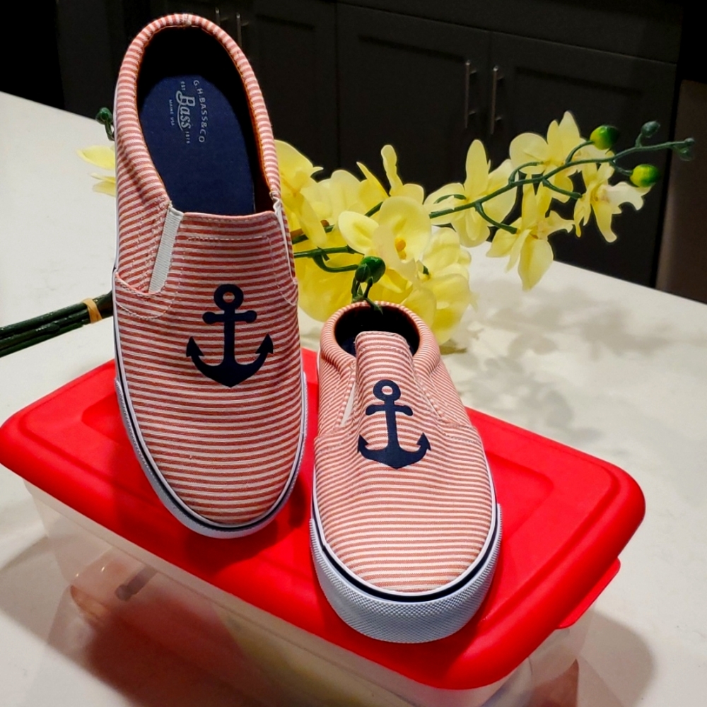 Salior nautical inspired flat casual boat shoes/ slip ins